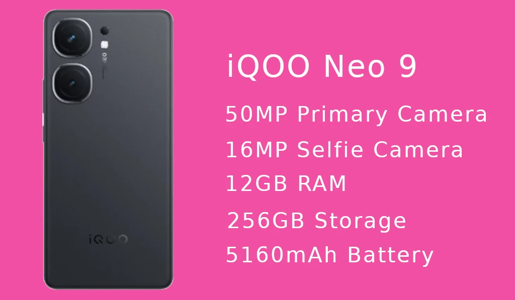 iQOO Neo 9 Camera Battery and Storage
